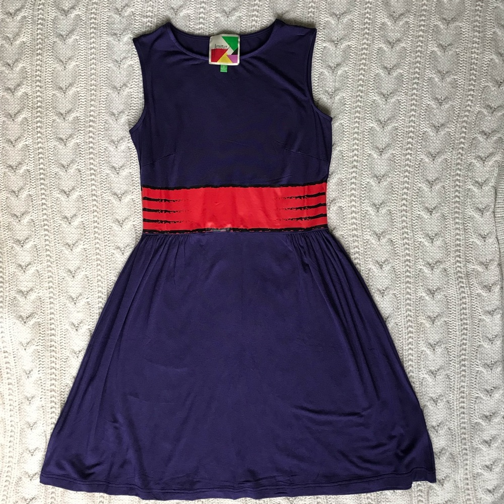 Fervour Navy Dress - Cartoon/Anime Bow